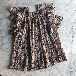 Gorgeous Rebeca Taylor blouse with flutter sleeves